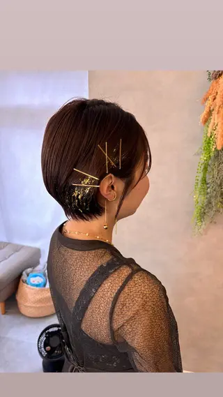 ショート ヘアアレンジ 橘 裕花のヘアスタイル