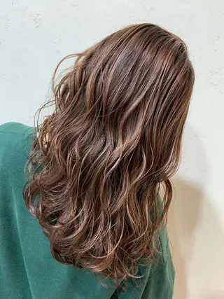 セミロング カラー 天野 開のヘアスタイル