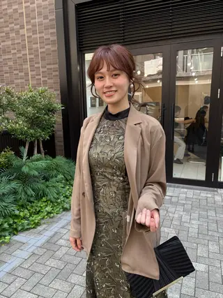 セミロング ヘアアレンジ eri kinjoのヘアスタイル