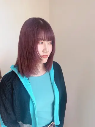 レイヤー 艶々カラーのヘアスタイル
