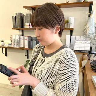 ショート カラー 初めてのショート お任せください✂️のヘアスタイル