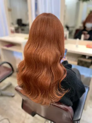 セミロング カラー 韓国ヘア🤍髪質改善 🇰🇷AKANEのヘアスタイル