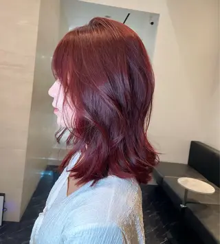 ミディアム 韓国✖️網紅🖤 パーマYURIYAのヘアスタイル