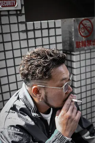 ショート カラー パーマ メンズ 💈men's💈 satoru中目黒のヘアスタイル