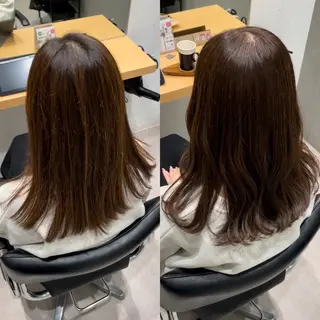 セミロング カラー 髪質改善ヘアケア 艶髪特化/上田のヘアスタイル