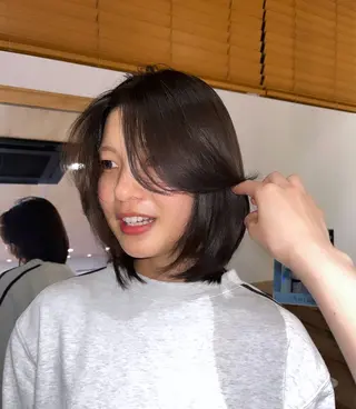 ミディアム カラー 産休中です 艶カラー♡オカのヘアスタイル