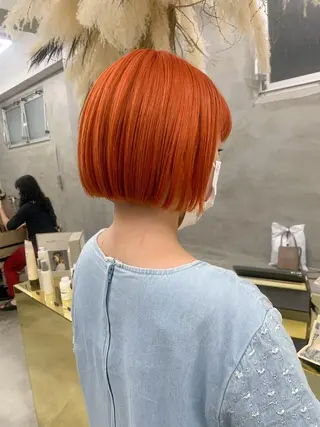 ショート カラー パーマ スパイラルパーマ 🌐hina⭐️のヘアスタイル