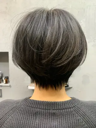 ショート カラー パーマ ヘアアレンジ ショートカット fropeのヘアスタイル