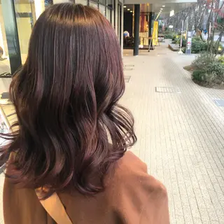セミロング カラー ヘアアレンジ 金森 斗夢のヘアスタイル