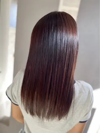 セミロング パーマ re place リプレイスのヘアスタイル