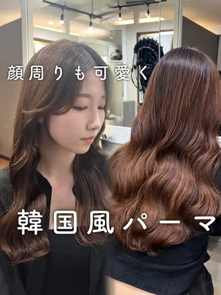 ロング パーマ 韓国風パーマ/ 菅沼 成郷のヘアスタイル