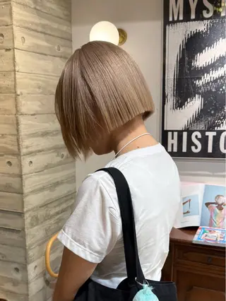 ミディアム カラー 色落ち綺麗透明感カラ /ボブ/ナカツヒカルのヘアスタイル