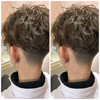 ショート パーマ メンズ おおやま たくみのヘアスタイル