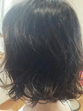 ミディアム パーマ カラー 畠村 美智子のヘアスタイル
