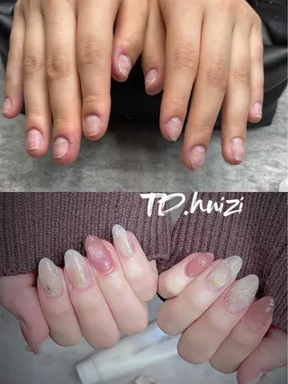 セミロング めぐみのネイルサロン スタッフ練習のネイルデザイン