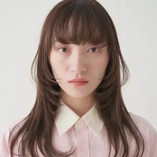 ロング カラー ヘアアレンジ 韓国×艶髪 さきのヘアスタイル