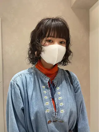 ショート カラー パーマ 早瀬裕之 パーマのヘアスタイル