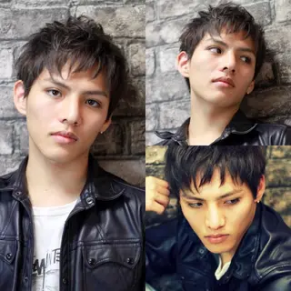 ショート カラー パーマ メンズ 柴田 陽平のヘアスタイル