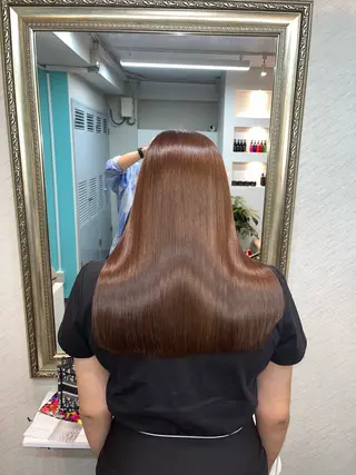 ロング カラー 髪質改善/縮毛矯正 芹沢のヘアスタイル