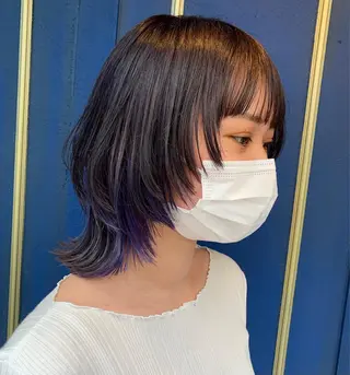 ミディアム カラー ヘアアレンジ 💛髪質改善/透明感 カラー🧡reikaのヘアスタイル