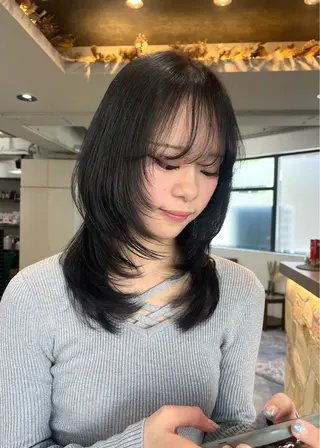 ミディアム 🎀ツヤ髪/レイヤー /ボブ/hana🎀のヘアスタイル