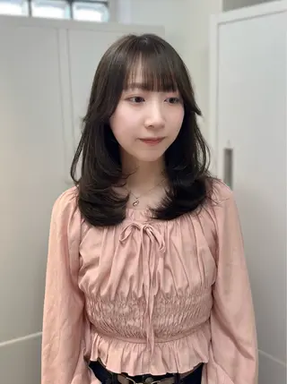 カラー ヘアアレンジ 似合わせ顔まわり カット💛森尾真由美のヘアスタイル