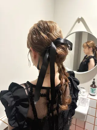 ロング カラー ヘアアレンジ hibiki/セット /透明感カラーのヘアスタイル