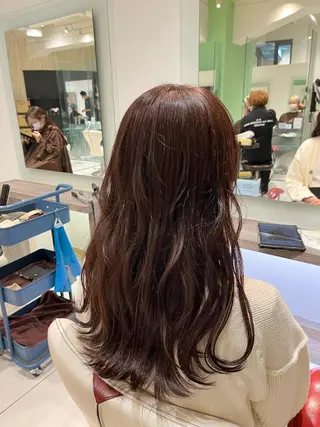 セミロング カラー ヘアアレンジ 【艶カラー】石山拓人 /ブリーチのヘアスタイル