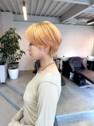 ショート カラー ハイトーン×似合わせ 🌱中川慎之介のヘアスタイル