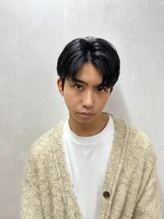 メンズ メンズカット/ フェザーパーマ/げんのヘアスタイル