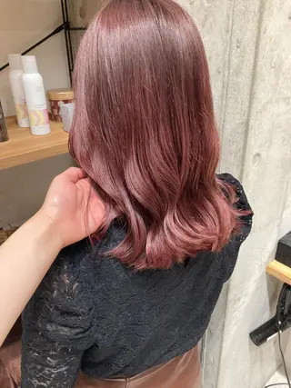 ミディアム ✨色持ちの良い艶 カラー✨蟹江真世のヘアスタイル