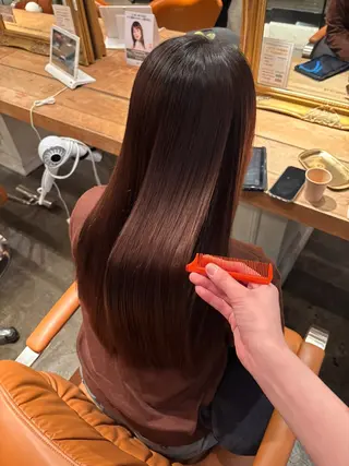 ロング オリーブカラー/艶髪 🦋kokona🦋のヘアスタイル