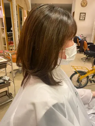 ミディアム sakamoto sayaのヘアスタイル