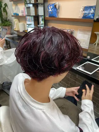 カラー パーマ メンズ イツキ🌕デザインカ ラー🥨髪質改善🫧のヘアスタイル