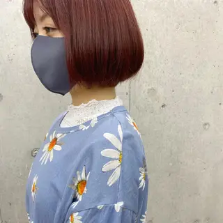 ショート カラー オリーブ/アッシュ やわらか透明感カラーのヘアスタイル