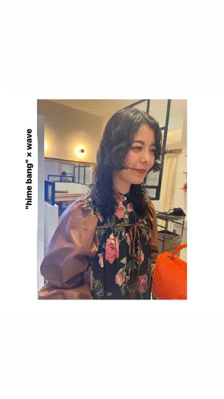 ミディアム カラー パーマ ヘアアレンジ メンズ キッズ ネイル マツエク・マツパ アイブロウ hiro【沿線で叶う 似合わせhair】のヘアスタイル