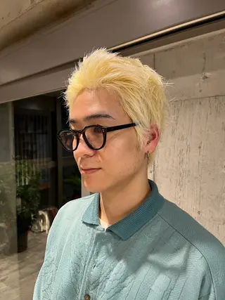 カラー メンズ ボブ×艶カラー 特化・リクト💥のヘアスタイル