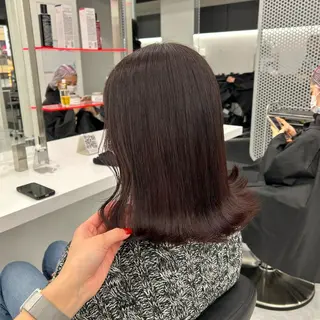 セミロング カラー ヘアアレンジ mai🍑暖色カラー /レイヤー💖のヘアスタイル
