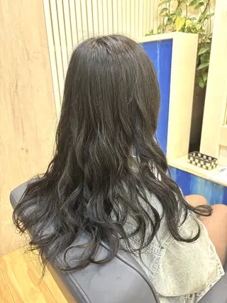 ロング パーマ 細川武琉/艶カラー /Aqua limeのヘアスタイル