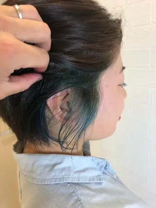 ショート カラー ヘアアレンジ 🔥店長 原田🔥 Ash日野店のヘアスタイル