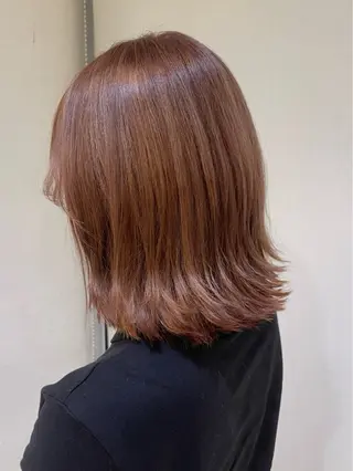 セミロング カラー 髪質改善縮毛矯正 💎TOMOのヘアスタイル