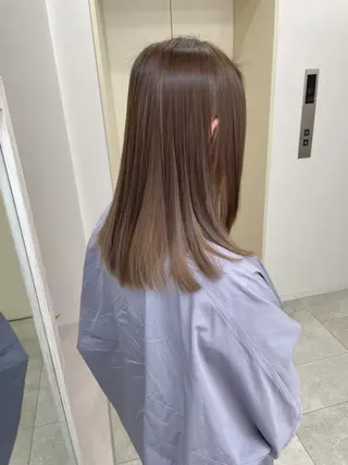 セミロング カラー 飯塚 青空のヘアスタイル