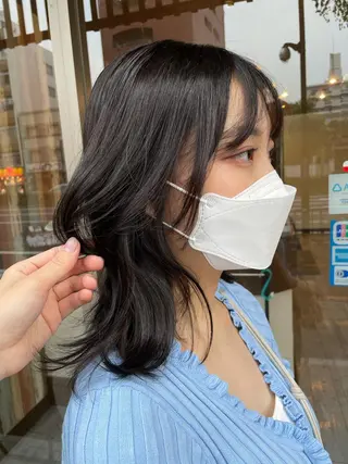 セミロング カラー ヘアアレンジ 🫧ヒシダアキ taboo.i🫧のヘアスタイル