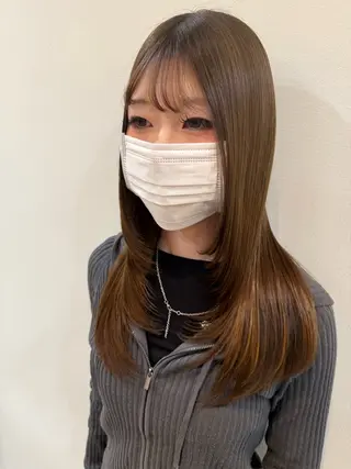 ロング カラー 村岡 希蘭のヘアスタイル