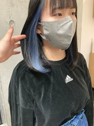 ミディアム ✨色持ちの良い艶 カラー✨蟹江真世のヘアスタイル