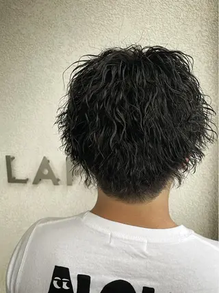 ミディアム パーマ メンズ LAP.s 中嶋　諒のヘアスタイル
