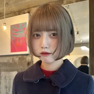 ショート mirai/レイヤー ボブ/デザインのヘアスタイル