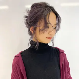 ミディアム カラー ヘアアレンジ レイヤー/ブリーチ HIKARU ♡のヘアスタイル