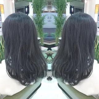 ミディアム セミロング カラー 青木 茂樹⭐️ 透明感カラーのヘアスタイル