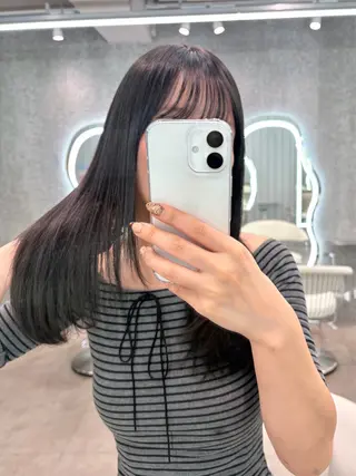 ロング 大宮🤍縮毛矯正 レイヤー🪽なるのヘアスタイル